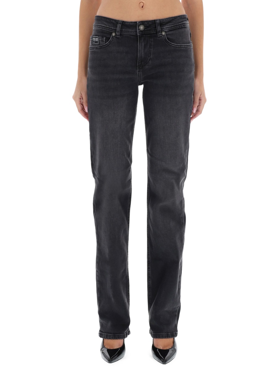 Versace Jeans Couture Washed Black Mandy Straight-Leg Pants Zwart