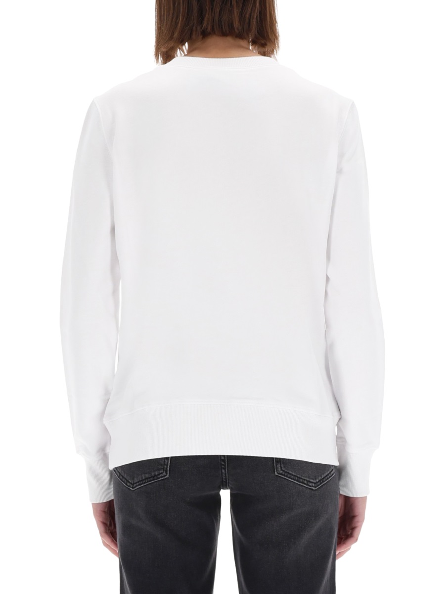 Versace Jeans Couture White Bold Gold Logo Sweatshirt Wit