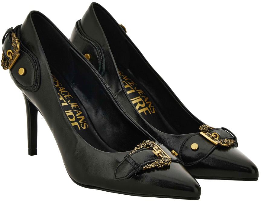 Versace Jeans Couture High Heel Shoes Black Zwart