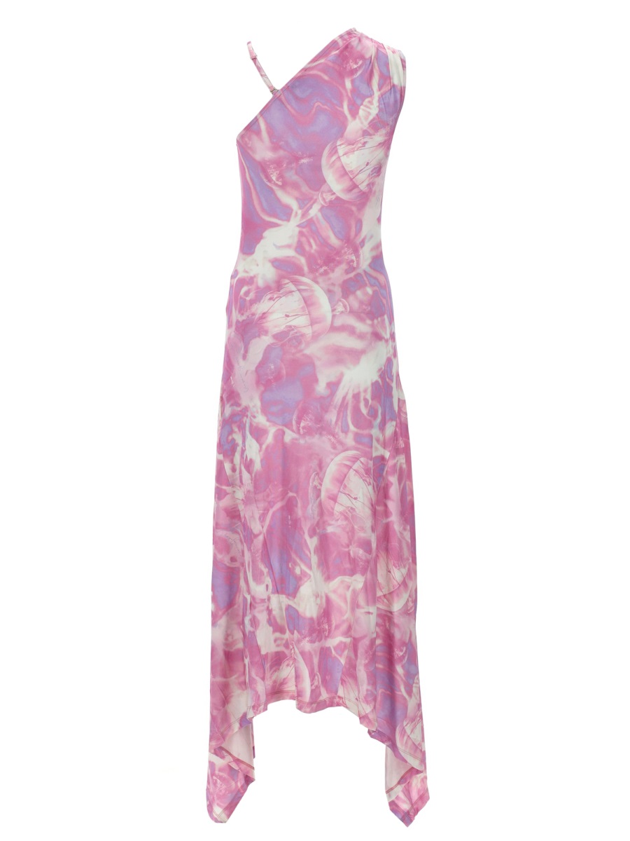 Versace Jeans Couture Couture Handkerchief Hem Evening Dress Roze