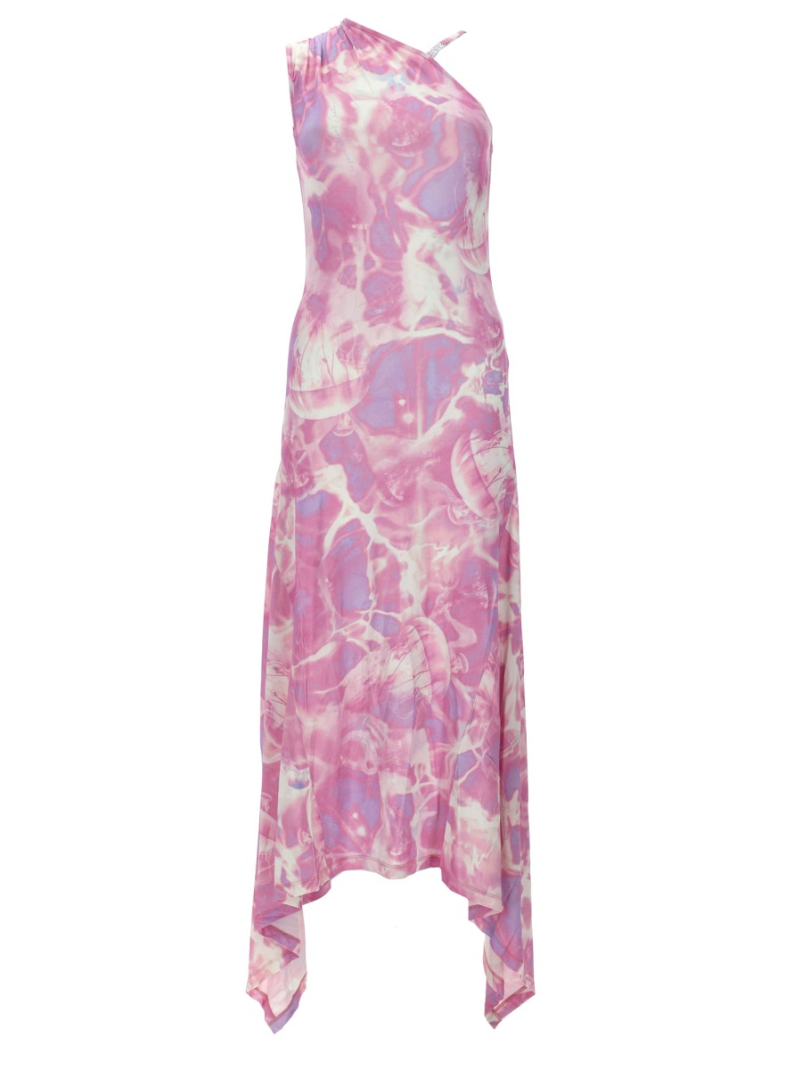 Versace Jeans Couture Couture Handkerchief Hem Evening Dress Roze