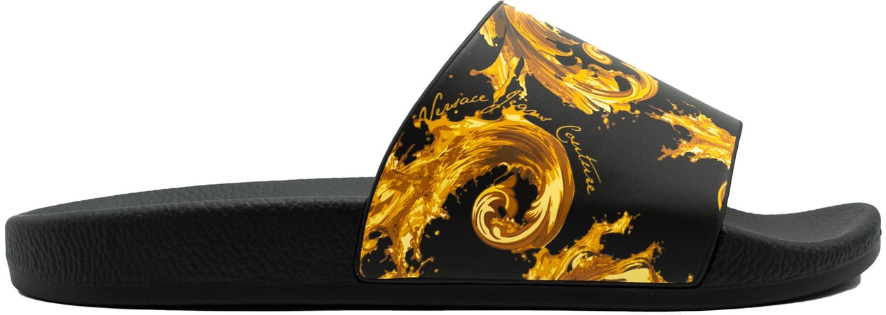 Versace Jeans Couture Fondo Slide DIS SQ4 Slippers Zwart