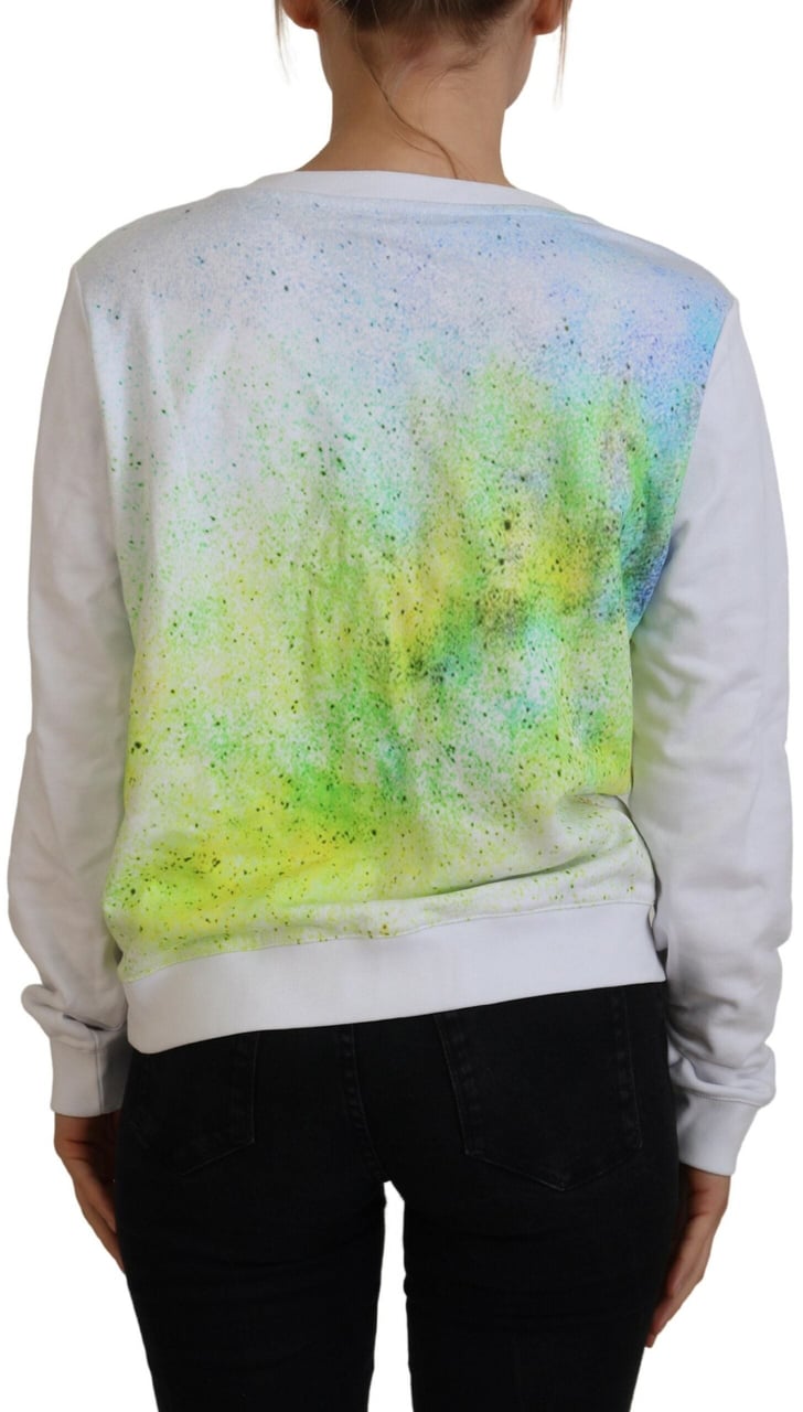 Versace Jeans Couture Versace Jeans White Graphic Print Long Sleeves Sweater Divers