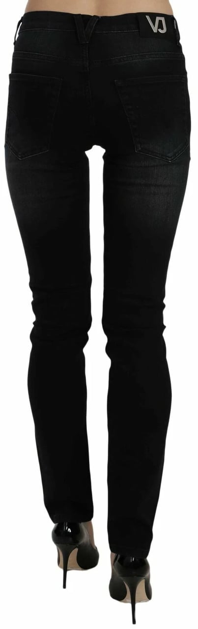 Versace Jeans Couture Dark Black Dora Slim Fit Denim Pants Zwart