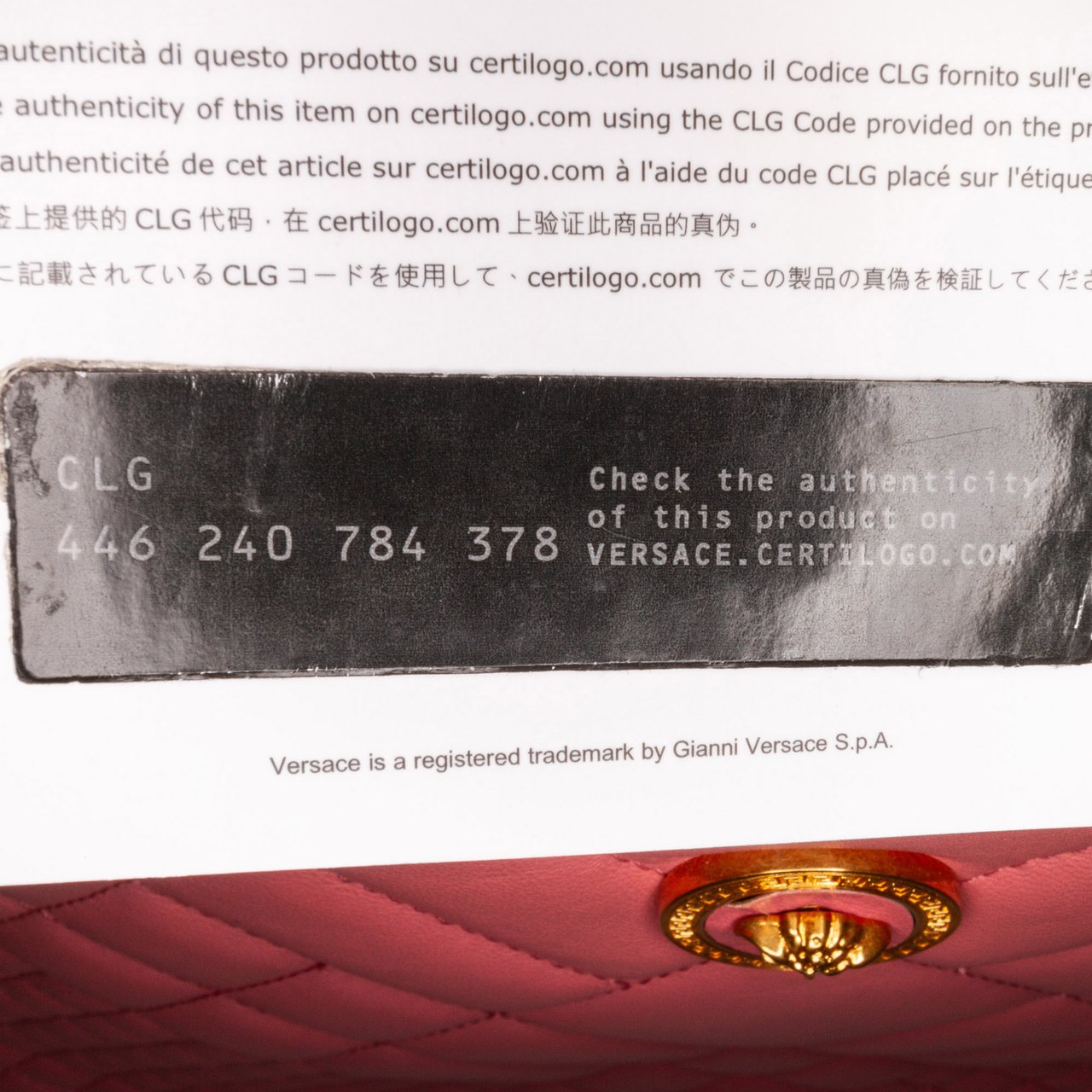 Versace Quilted Medusa Crossbody Roze