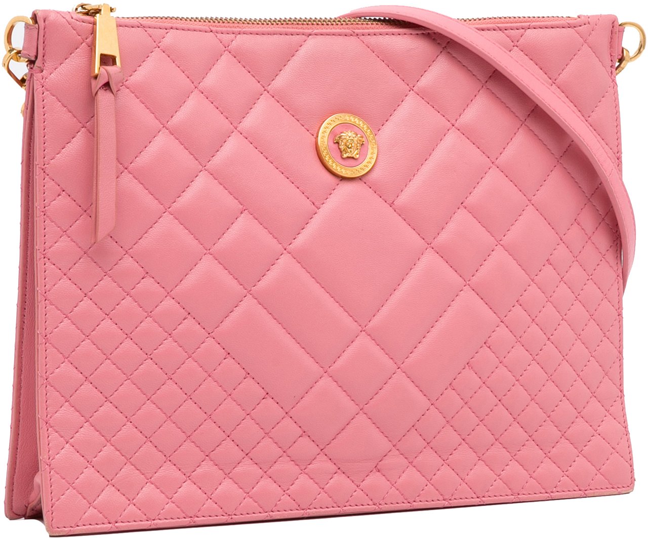 Versace Quilted Medusa Crossbody Roze
