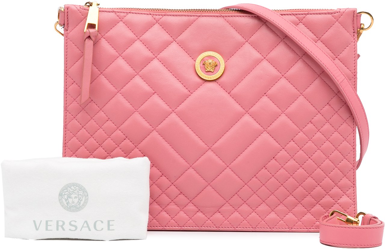 Versace Quilted Medusa Crossbody Roze