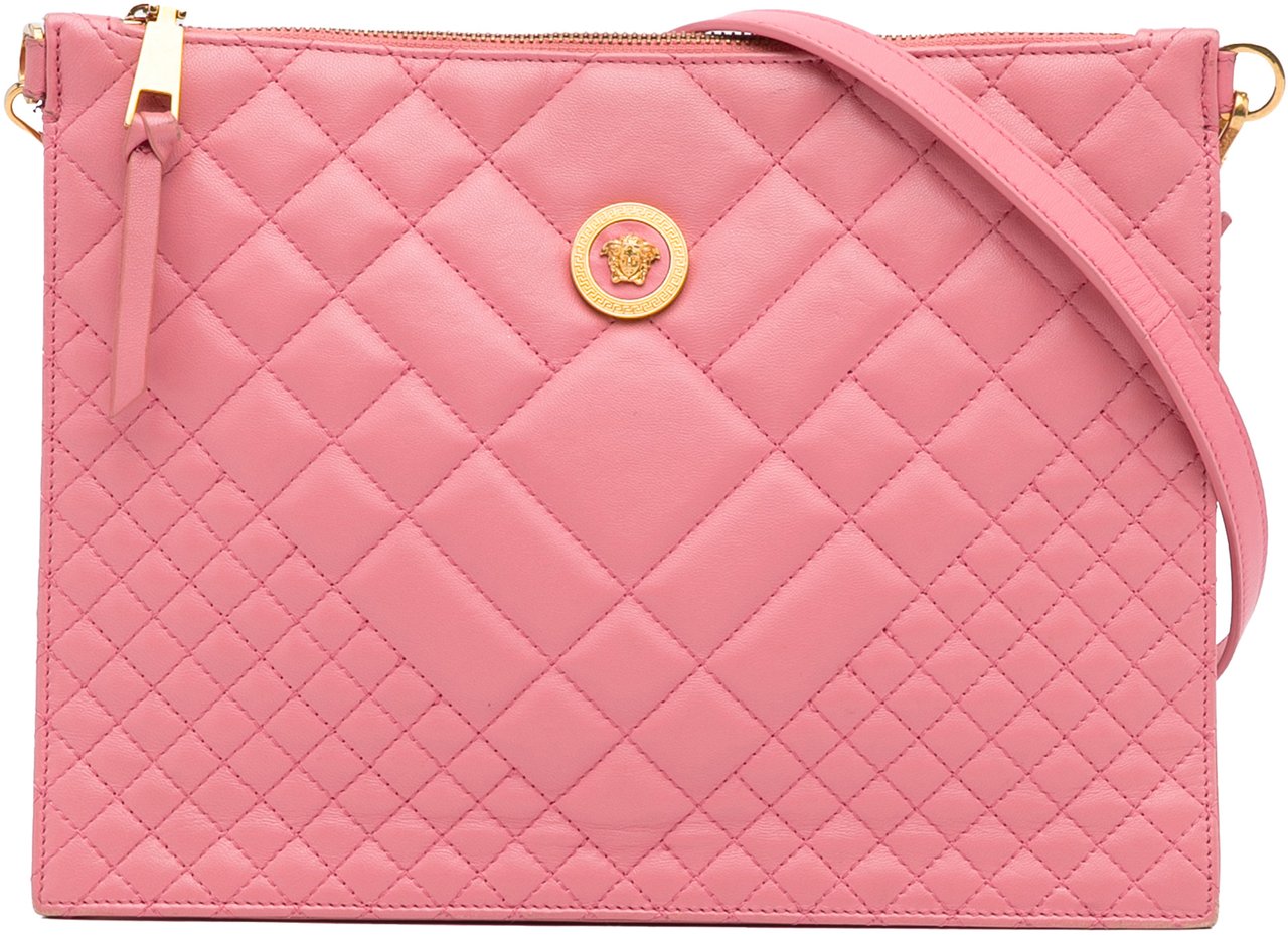 Versace Quilted Medusa Crossbody Roze