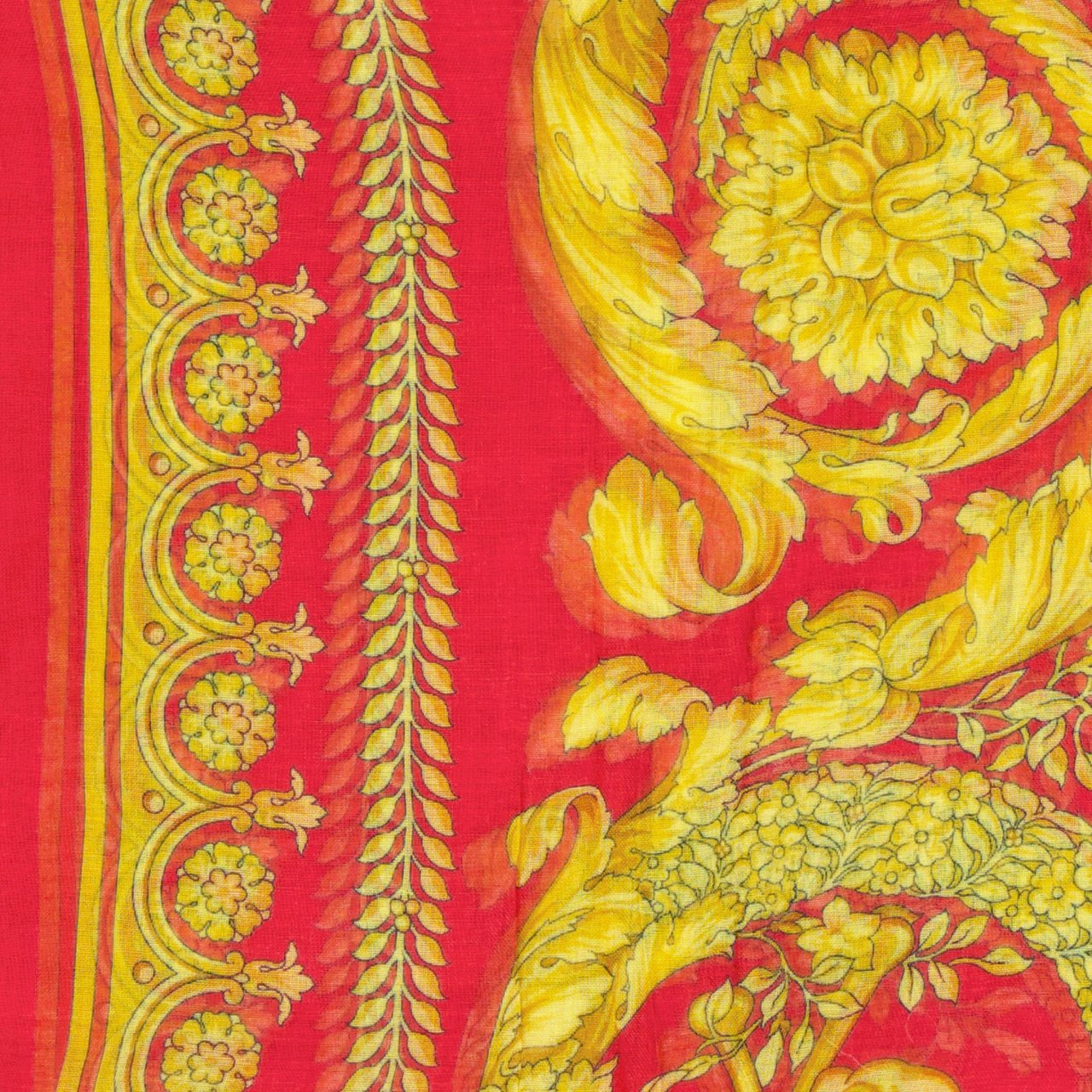 VERSACE Foulard Square Scarf Rood