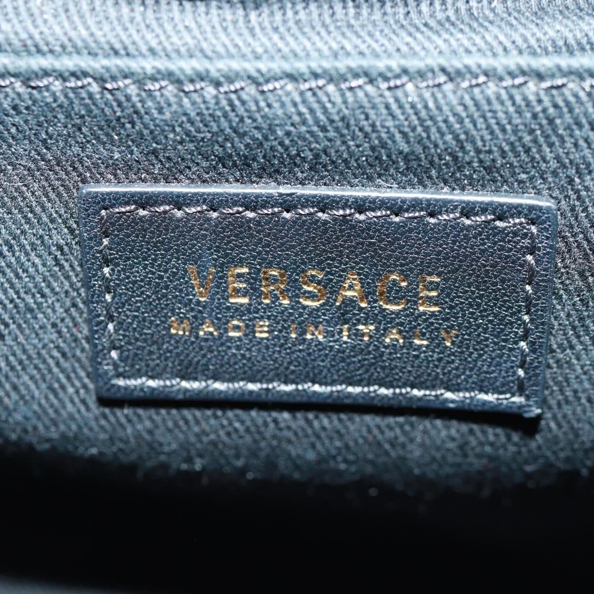 Versace Versace Medusa Padlock Icon Top Handle Bag Quilted Leather Medium Zwart