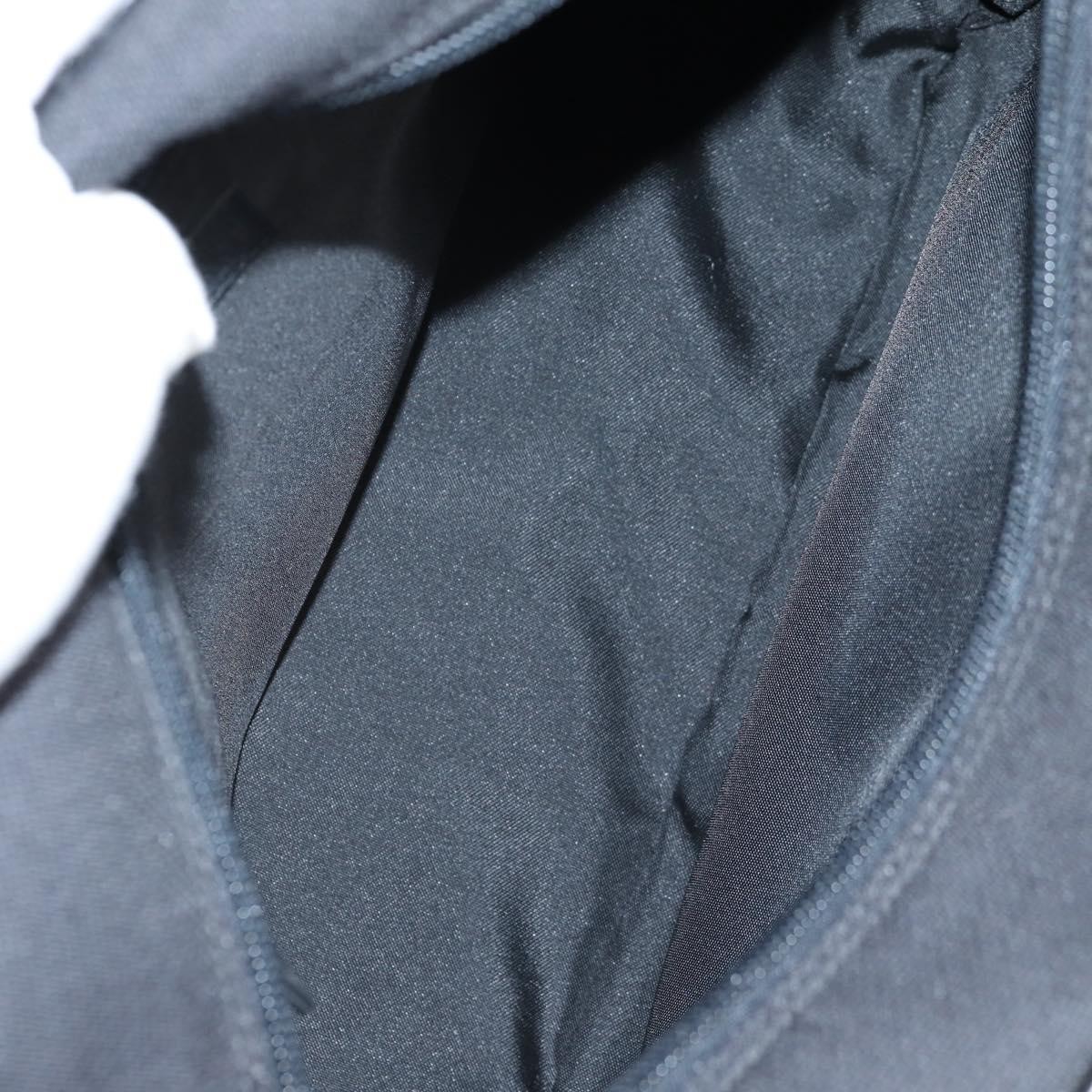 Versace Versace Front Pocket Shoulder Bag Leather and Canvas Zwart