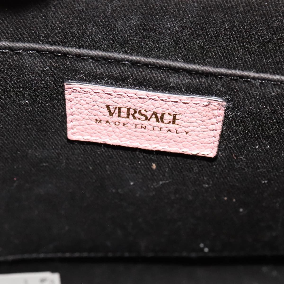 Versace Versace Virtus Front Pocket Tote Leather Medium Roze