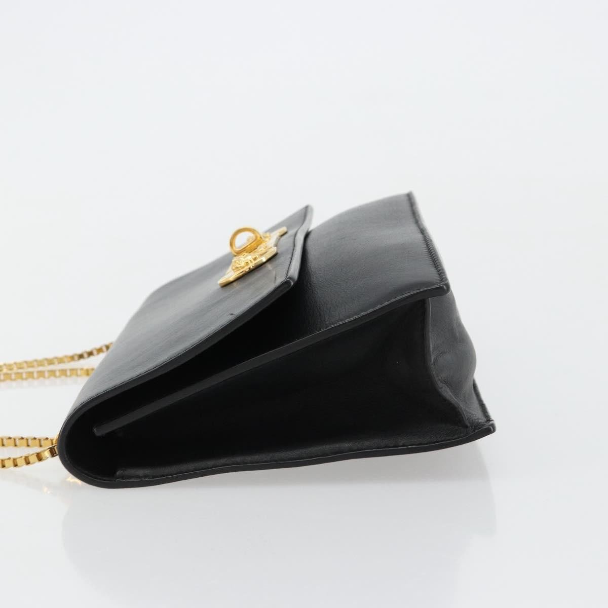 Versace Versace Medusa Flap Chain Bag Leather Zwart