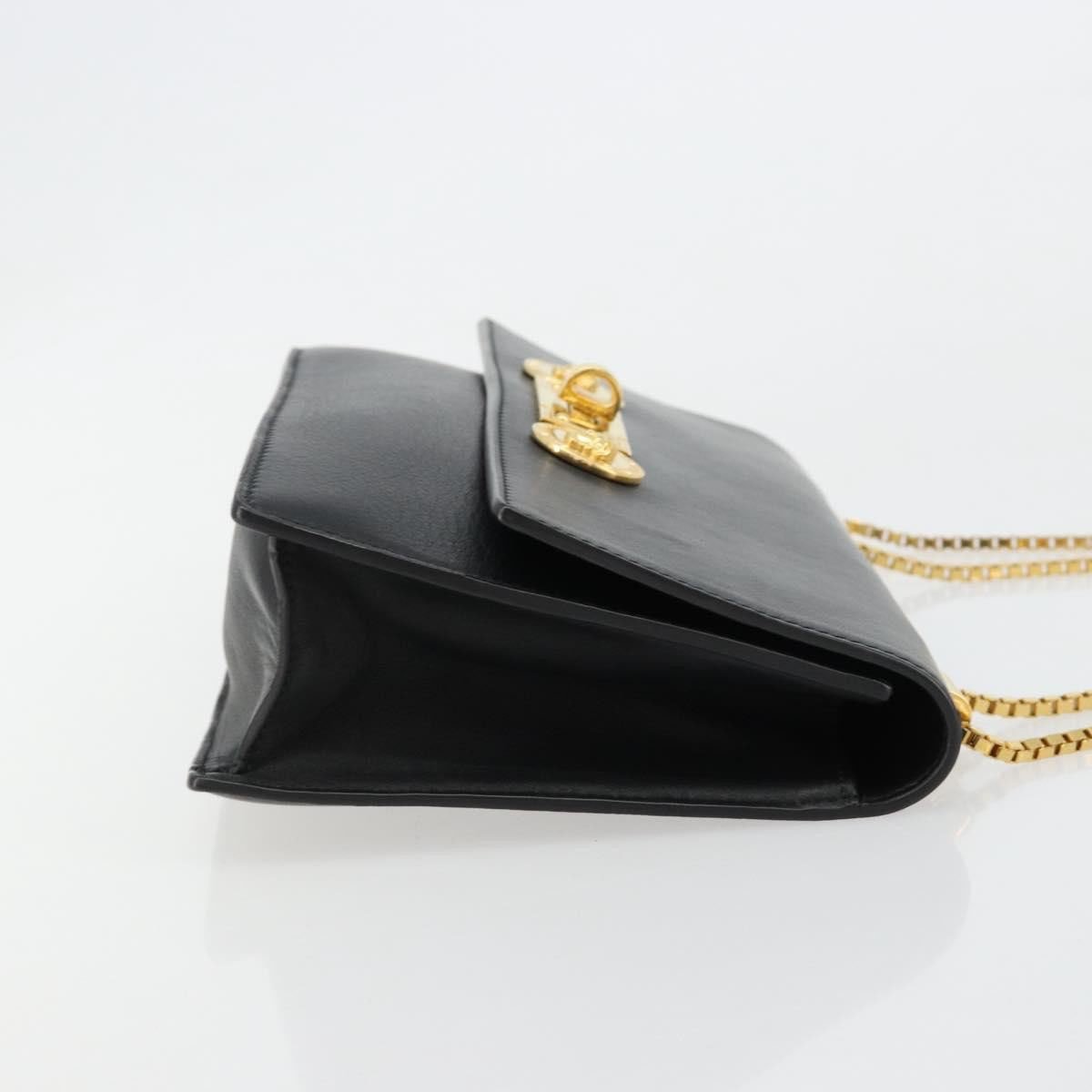 Versace Versace Medusa Flap Chain Bag Leather Zwart