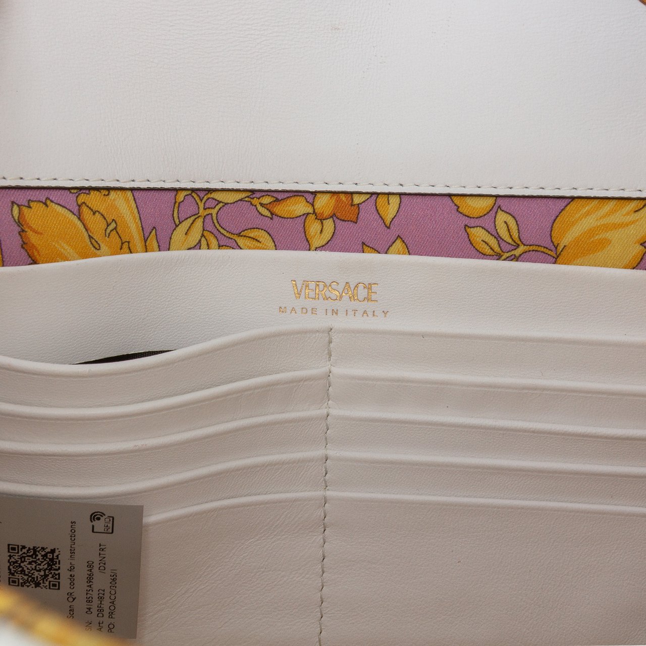 Versace Nappa Leather Virtus V Crossbody Wit