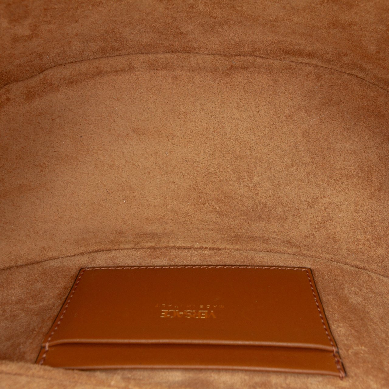 Versace Leather V Greca Signature Belt Bag Bruin