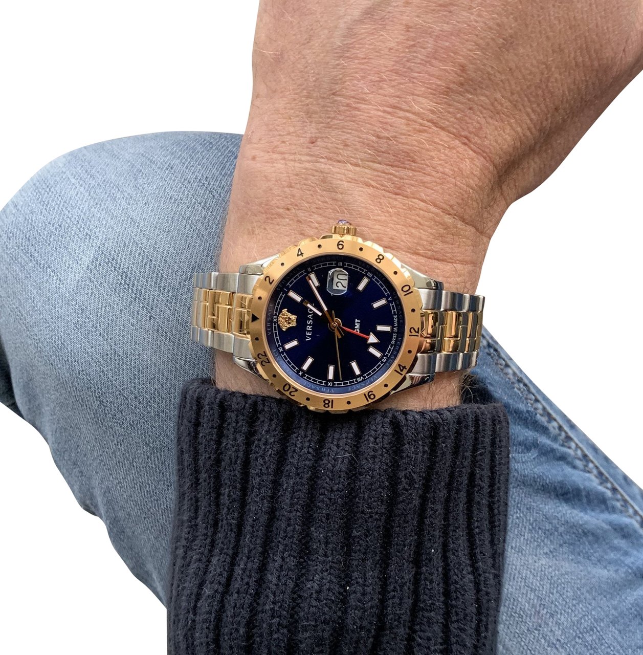 Versace V11060017 Hellenyium GMT heren horloge Blauw