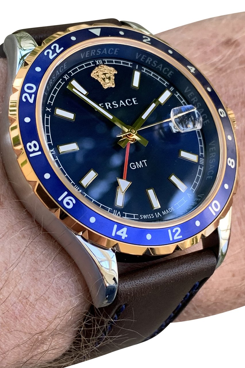 Versace V11080017 Hellenyium GMT heren horloge Blauw