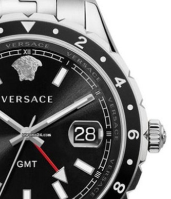 Versace V11100017 Hellenyium GMT heren horloge Zwart