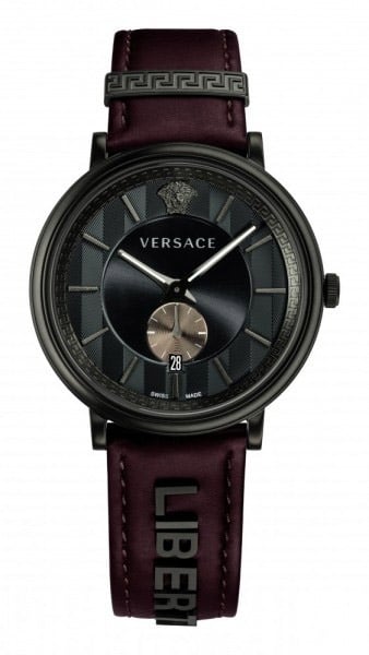 Versace VBQ040017 V-Circle Manifesto heren horloge 42 mm Zwart