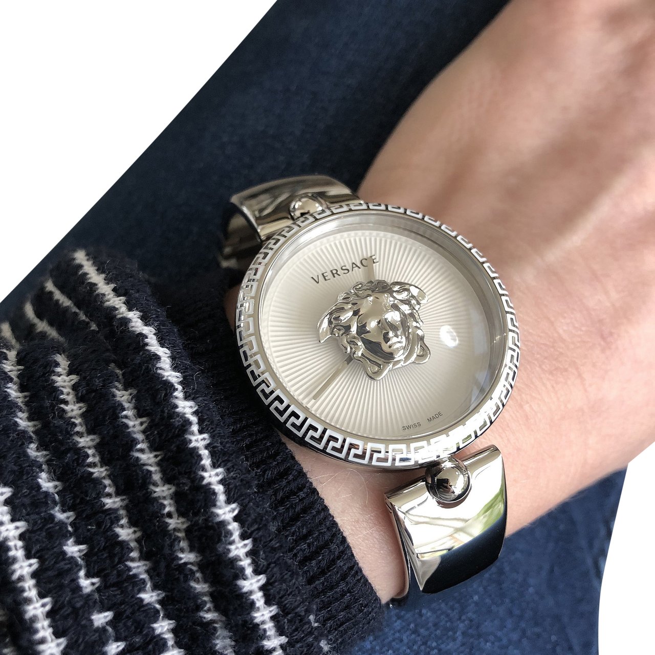 Versace VCO090017 Palazzo dames horloge 38 mm Zilver