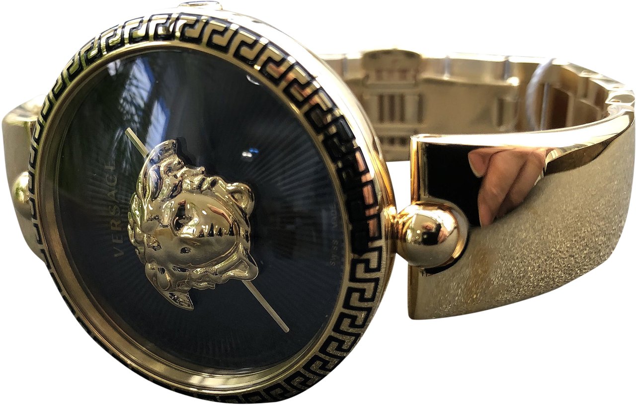 Versace VCO100017 Palazzo dames horloge 38 mm Zwart