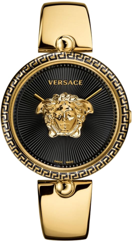 Versace VCO100017 Palazzo dames horloge 38 mm Zwart