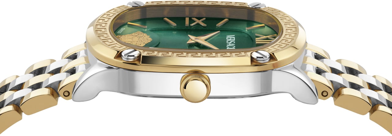 Versace VE1B01225 Greca Couture dames horloge 29 mm Groen