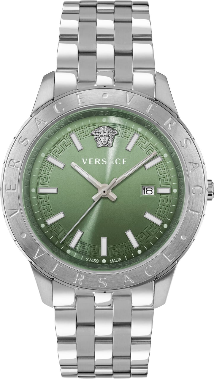 Versace VE2C01225 Univers heren horloge 43 mm Groen