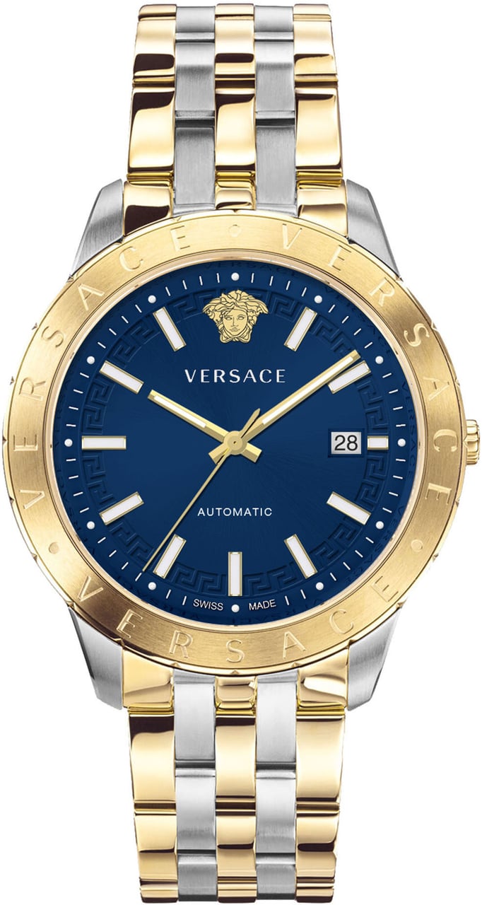 Versace VE2D00421 Univers automatisch horloge 43 mm Blauw