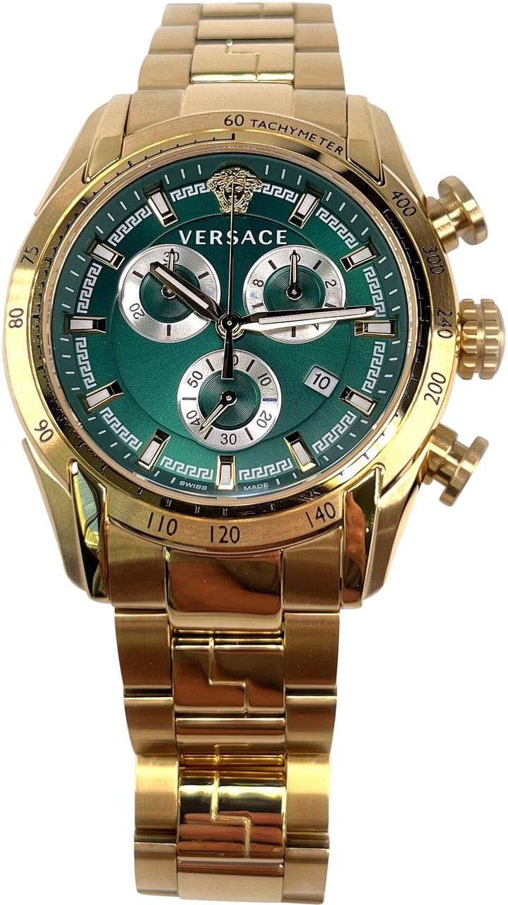 Versace VE2I00621 V-Ray chronograaf horloge 44 mm Groen