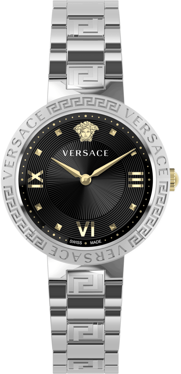 Versace VE2K00521 Greca Lady dameshorloge 36 mm Zwart