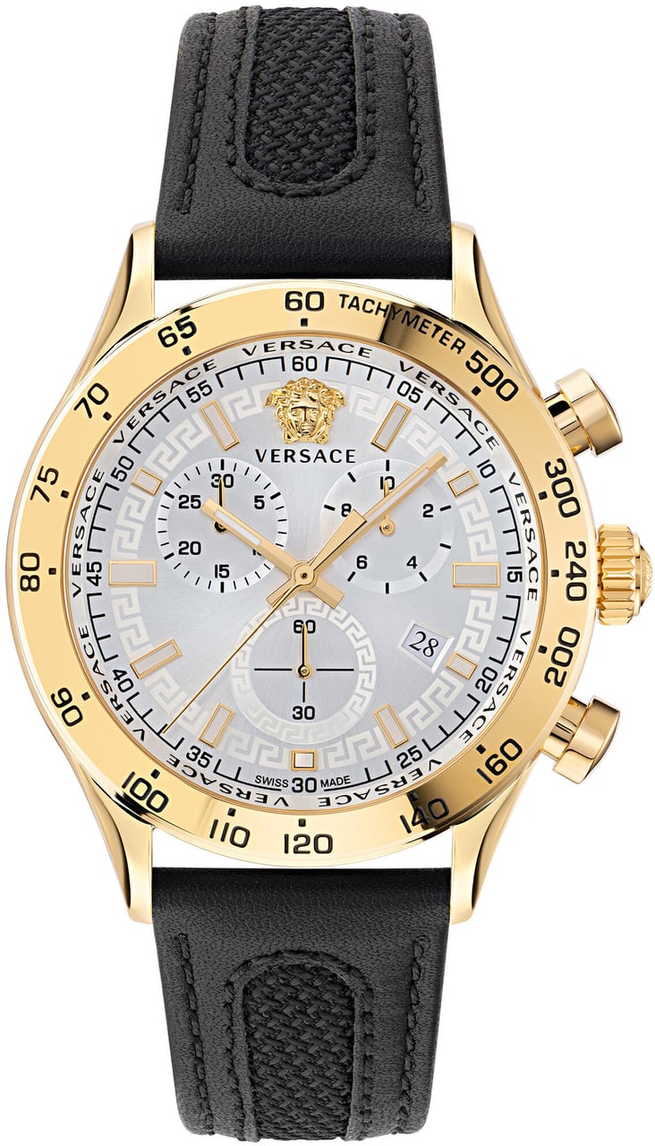 Versace VE2U00222 Hellenyium Chrono horloge 43 mm Wit