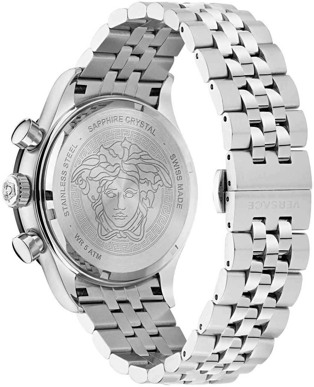 Versace VE2U00322 Hellenyium Chrono horloge 43 mm Zwart