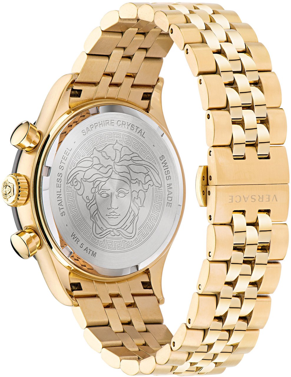 Versace VE2U00622 Hellenyium Chrono horloge 43 mm Zwart