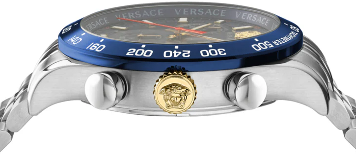 Versace VE2U01024 Hellenyium Chrono horloge 43 mm Blauw