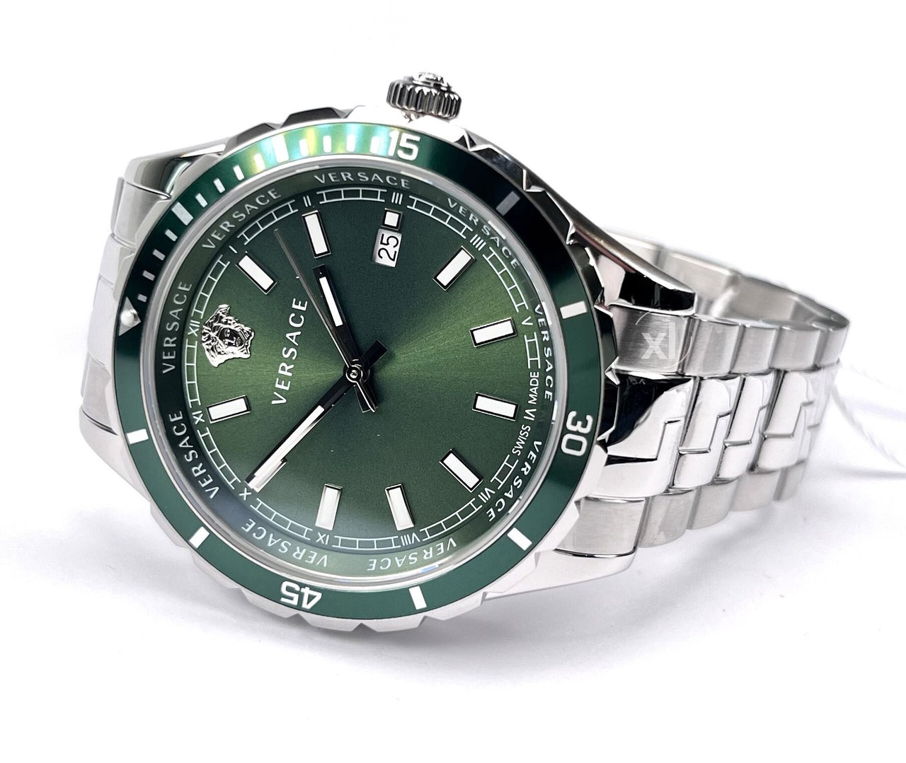 Versace VE3A01022 Hellenyium Gent heren horloge 42 mm Groen