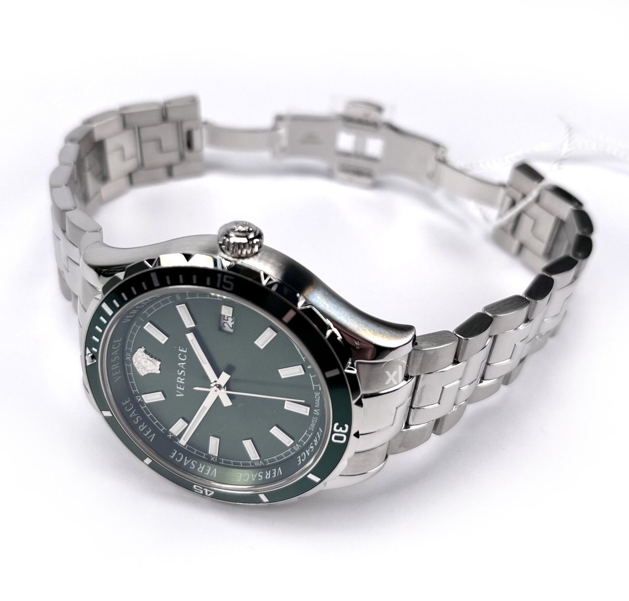 Versace VE3A01022 Hellenyium Gent heren horloge 42 mm Groen