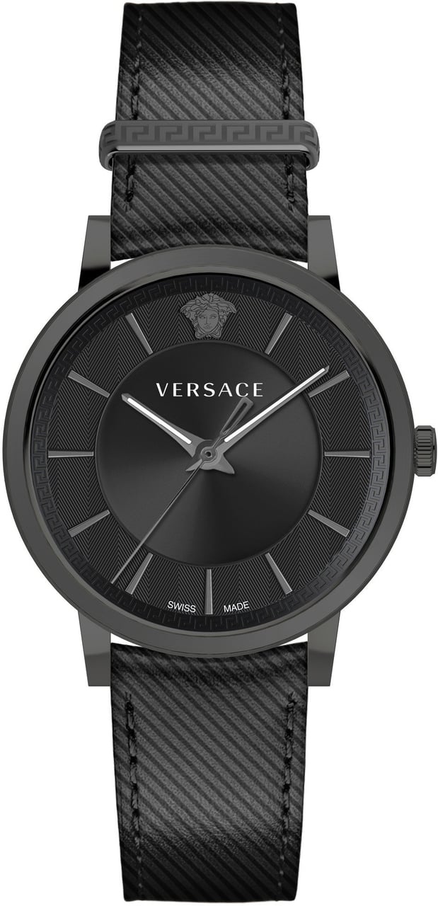 Versace VE5A00220 V-Circle heren horloge 44 mm Zwart