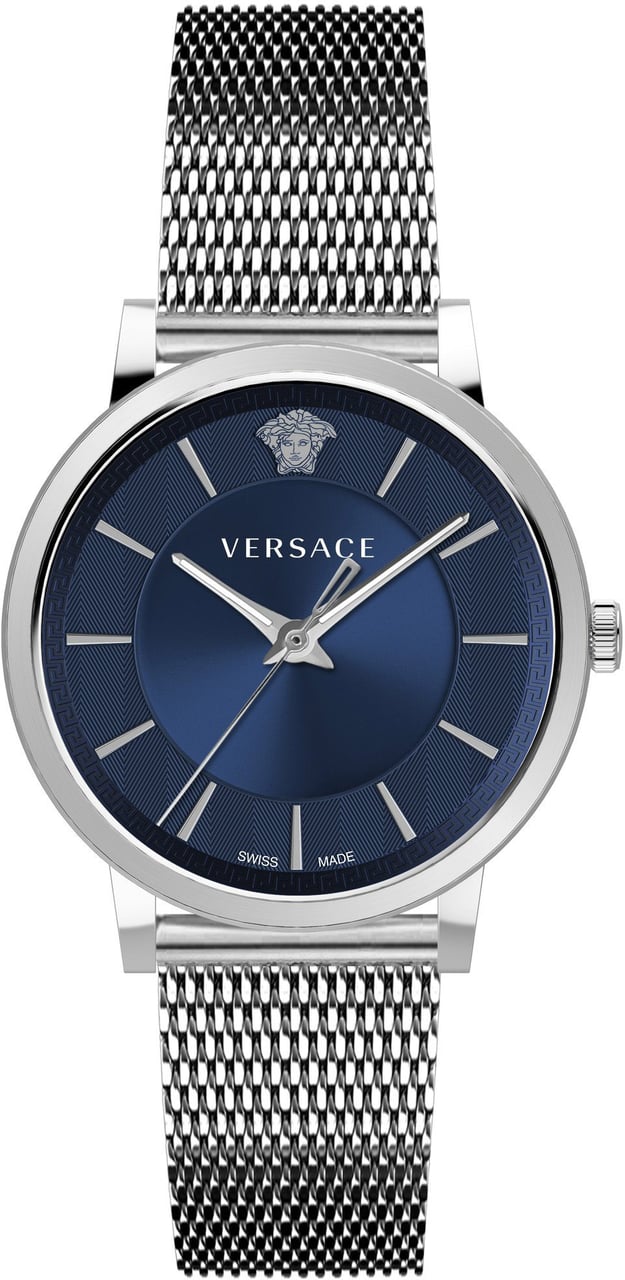 Versace VE5A00520 V-Circle heren horloge 44 mm Blauw