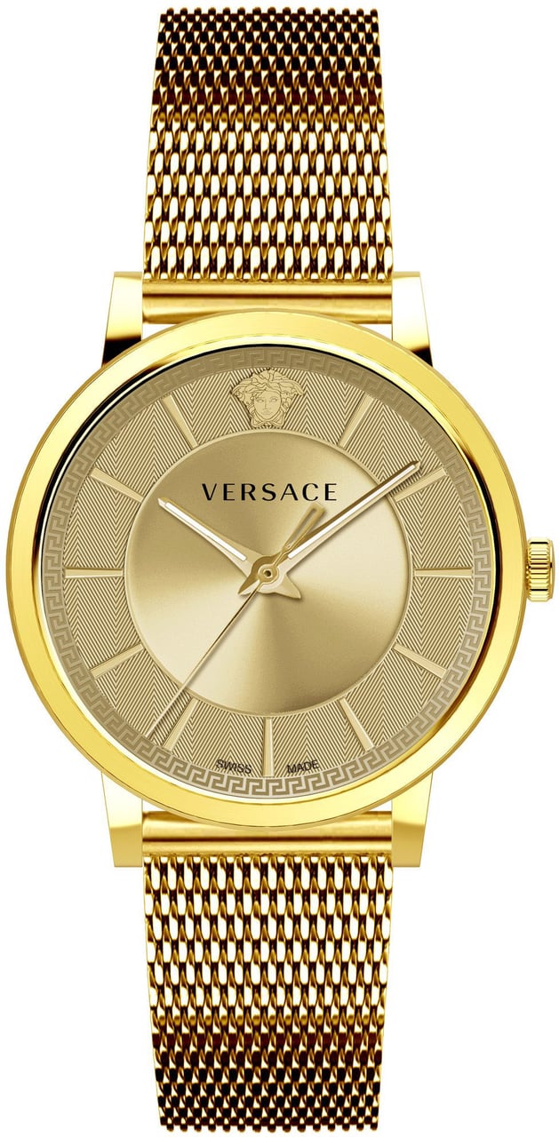 Versace VE5A00720 V-Circle heren horloge 44 mm Goud