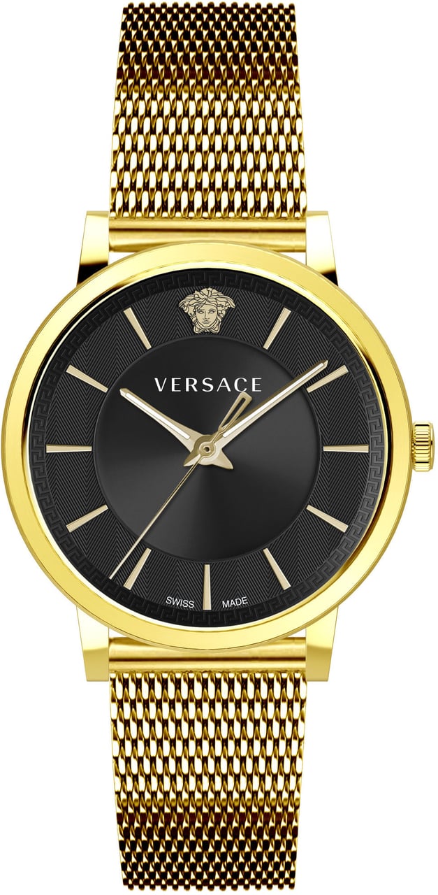 Versace VE5A00920 V-Circle heren horloge 44 mm Zwart
