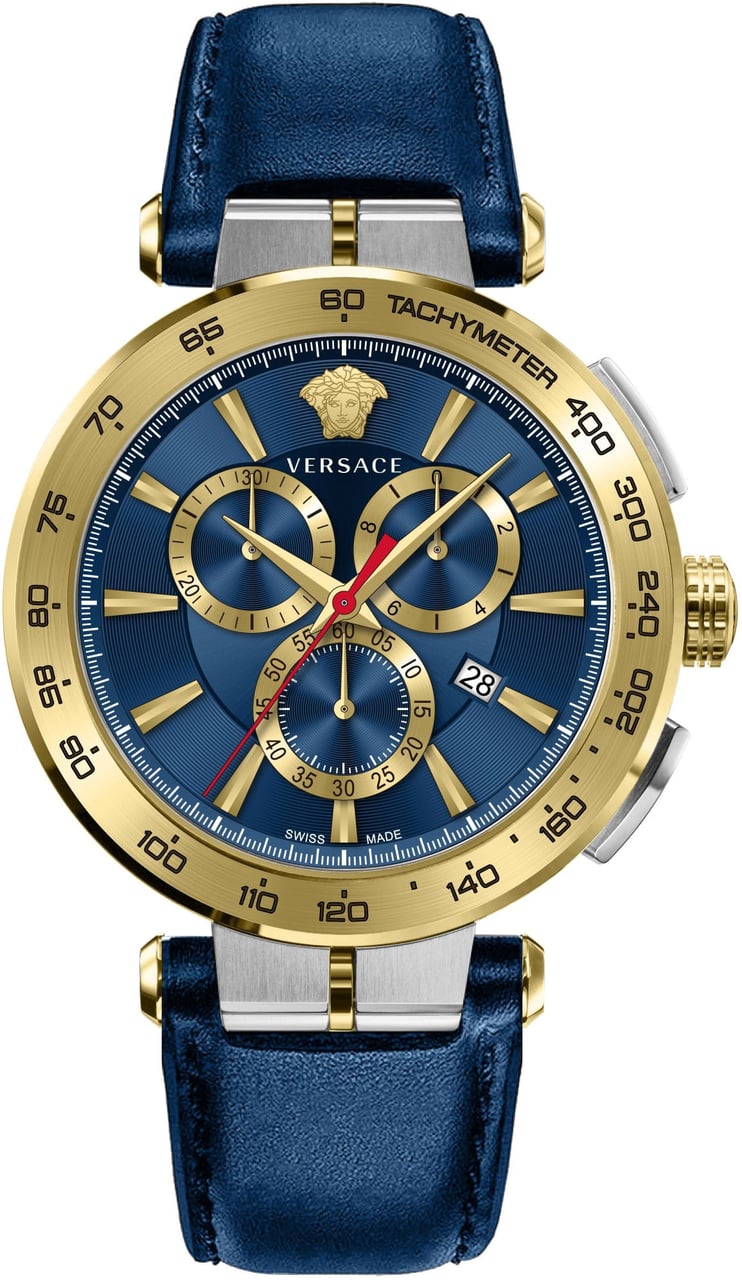 Versace VE6CA0223 Aion Chrono horloge Blauw