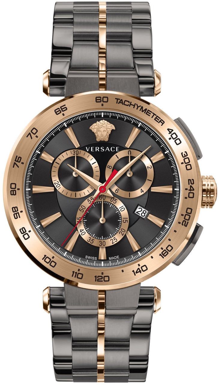 Versace VE6CA0723 Aion Chrono horloge Zwart