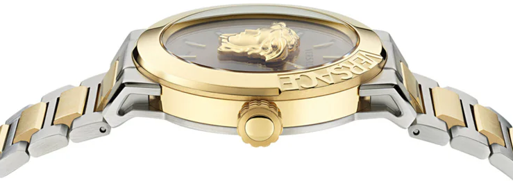 Versace VE7E00423 Medusa Infinite Gent horloge 43 mm Beige