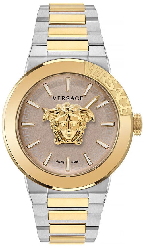 Versace VE7E00423 Medusa Infinite Gent horloge 43 mm Beige