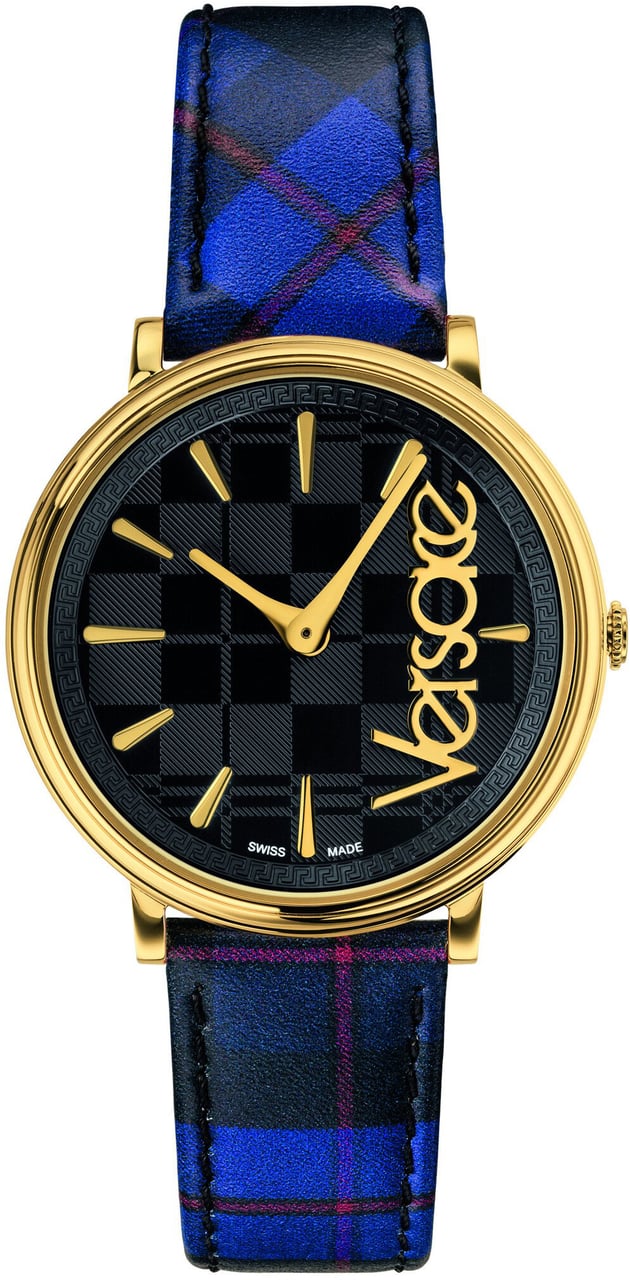 Versace VE8100218 V-Circle dameshorloge Blauw