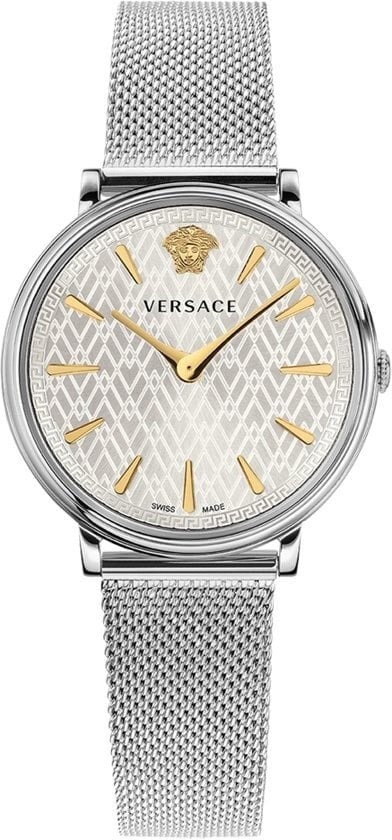 Versace VE8100519 V-Circle dames horloge 38 mm Zilver
