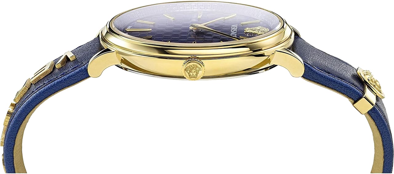 Versace VE8101219 V-Circle dames horloge 38 mm Blauw