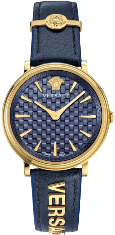 Versace VE8101219 V-Circle dames horloge 38 mm Blauw